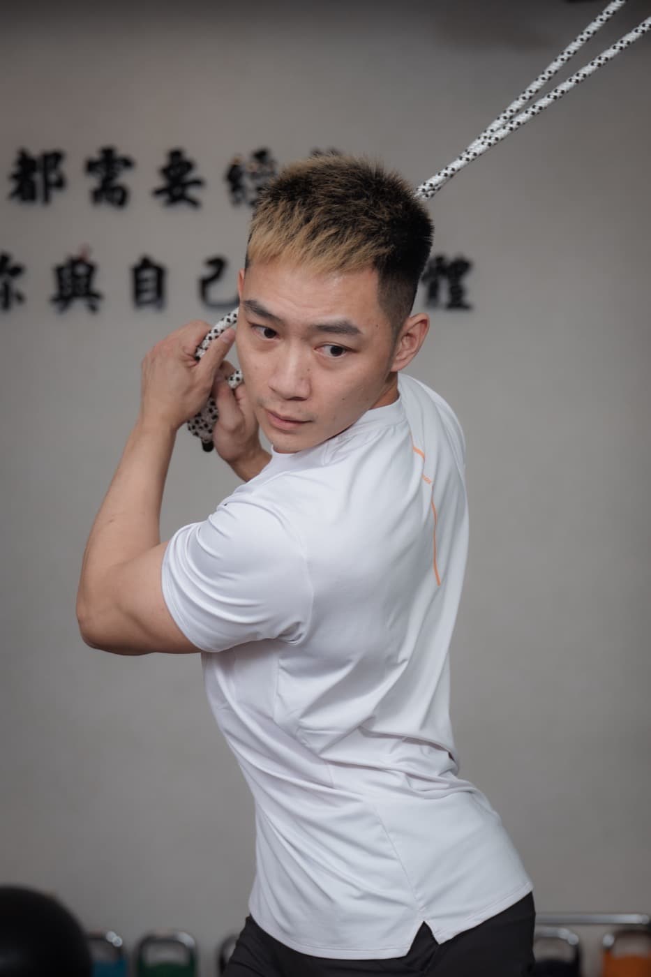 純浪力量共同創辦人周浪於重量訓練區